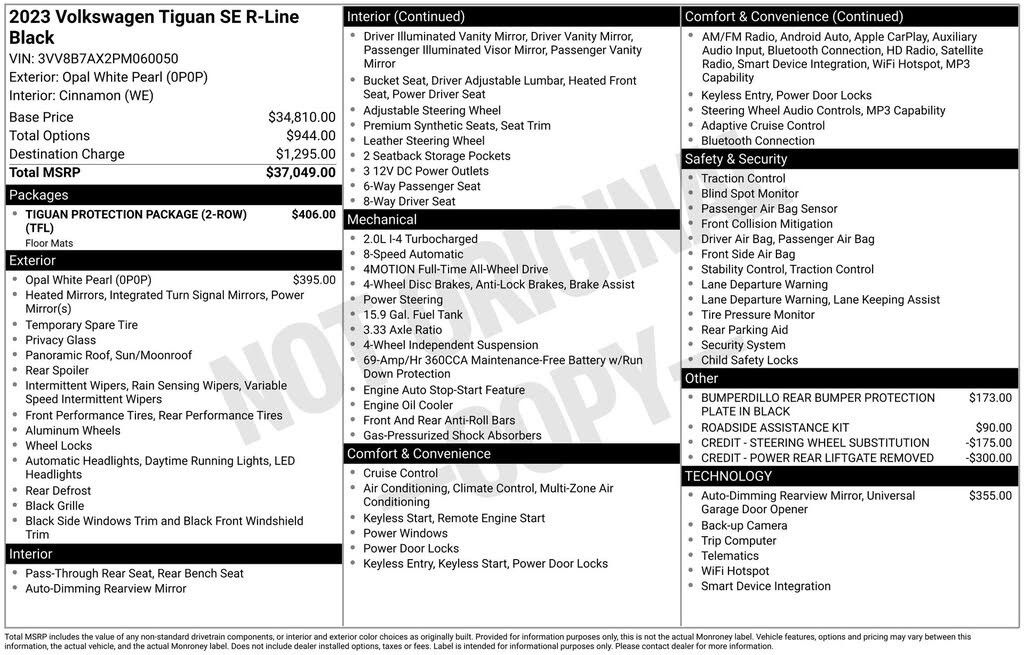 2023 Volkswagen Tiguan Se r-line black 4motion