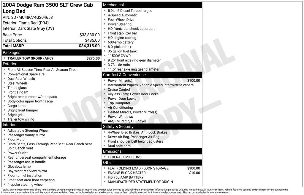 2004 Dodge Ram 3500