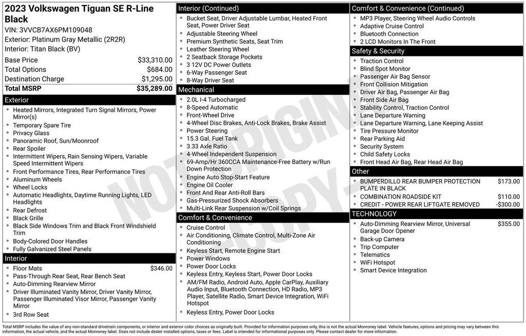 2023 Volkswagen Tiguan SE R-Line Black