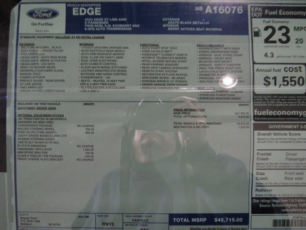 2022 Ford Edge St line awd