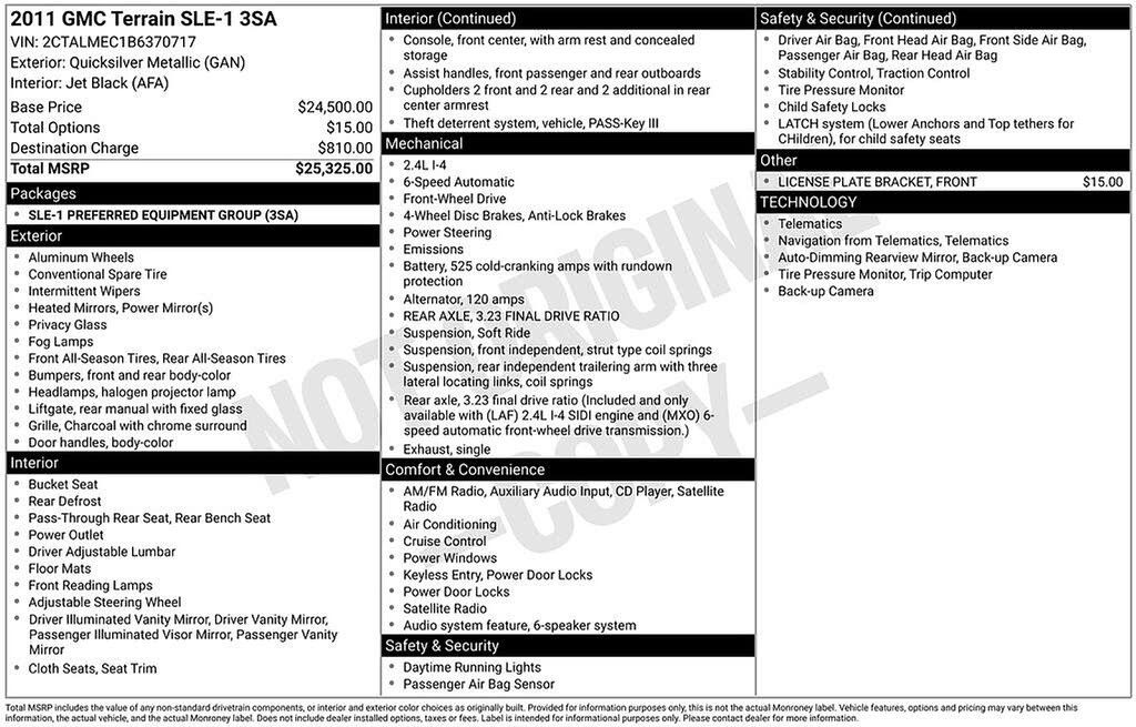 2011 Gmc Terrain Sle1