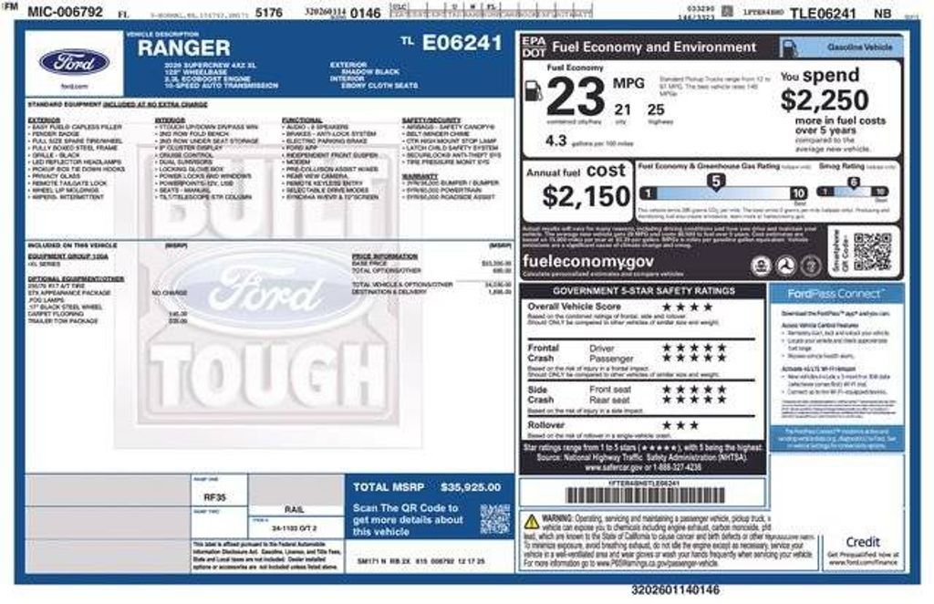 2026 Ford Ranger Xl